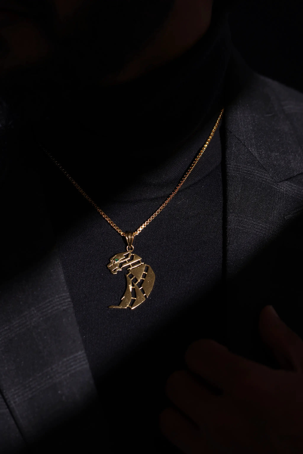 The Panther — Geometric Pendant Necklace