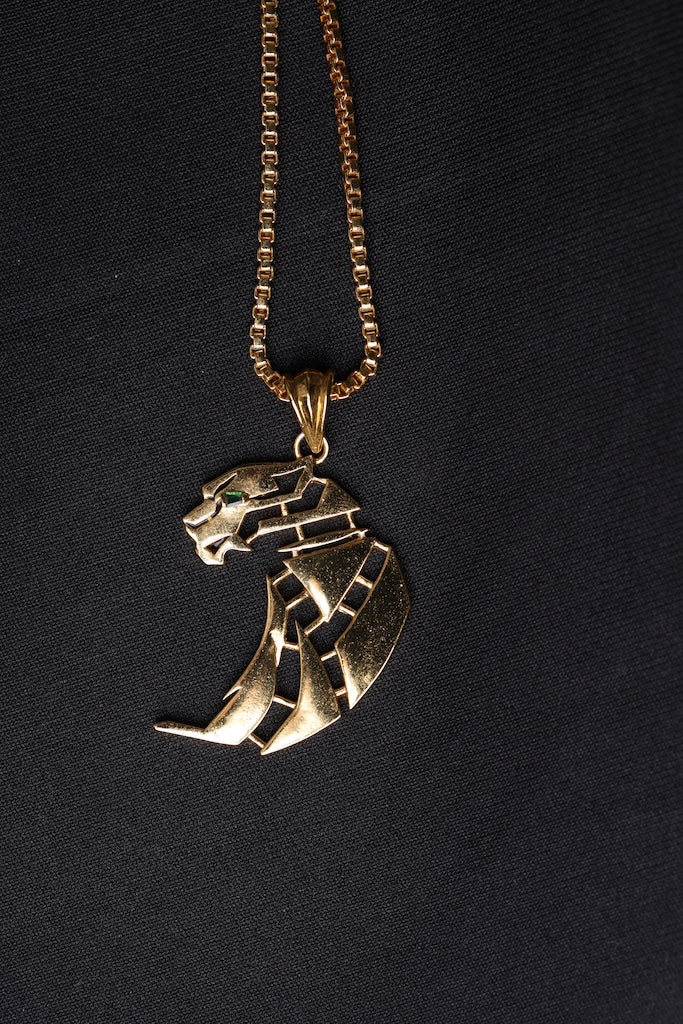The Panther — Geometric Pendant Necklace