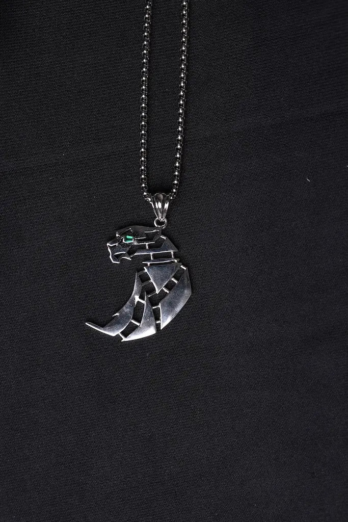 The Panther — Geometric Pendant Necklace