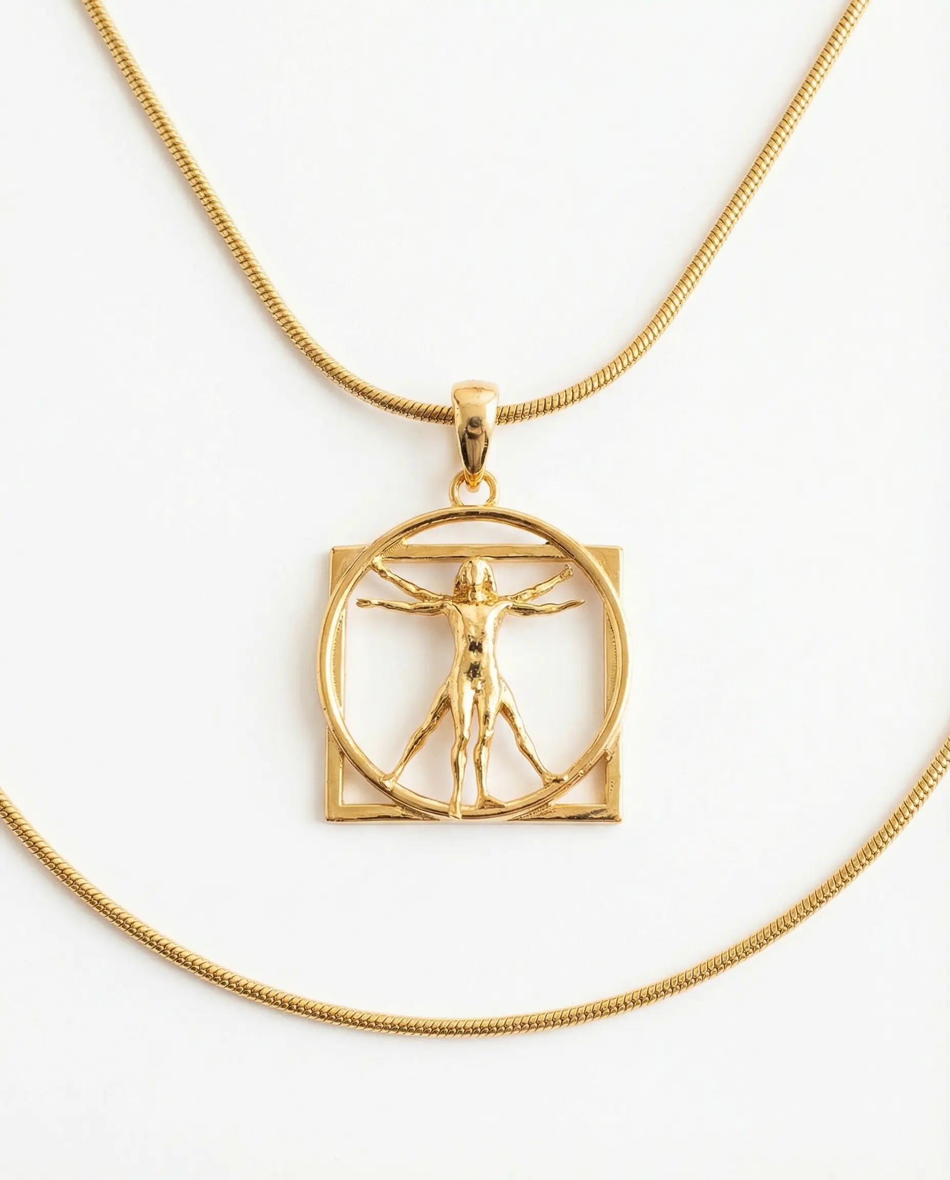 Vitruvian Man Pendant Necklace