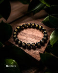 Men's Black Om Engraved Beaded Bracelet - Salitaire jewellery