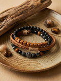 Men's Ganesha Bracelet Stack - Salitaire jewellery