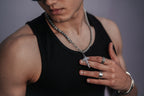 Men's Gothic Flame Pendant Necklace - Salitaire jewellery