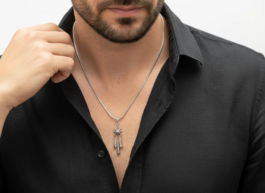 Men's North Star Drip Pendant - Salitaire jewellery