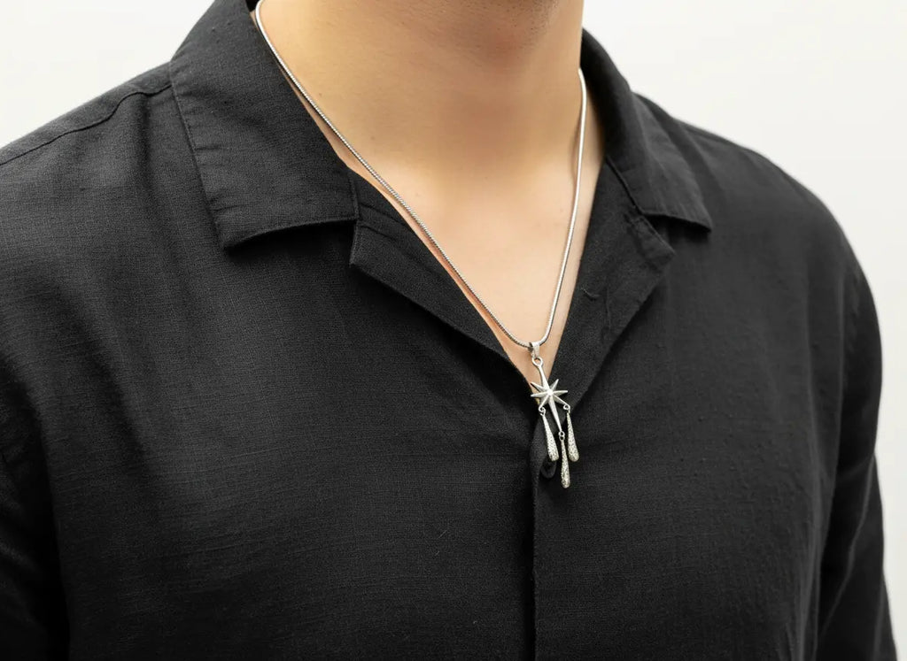 Men's North Star Drip Pendant - Salitaire jewellery