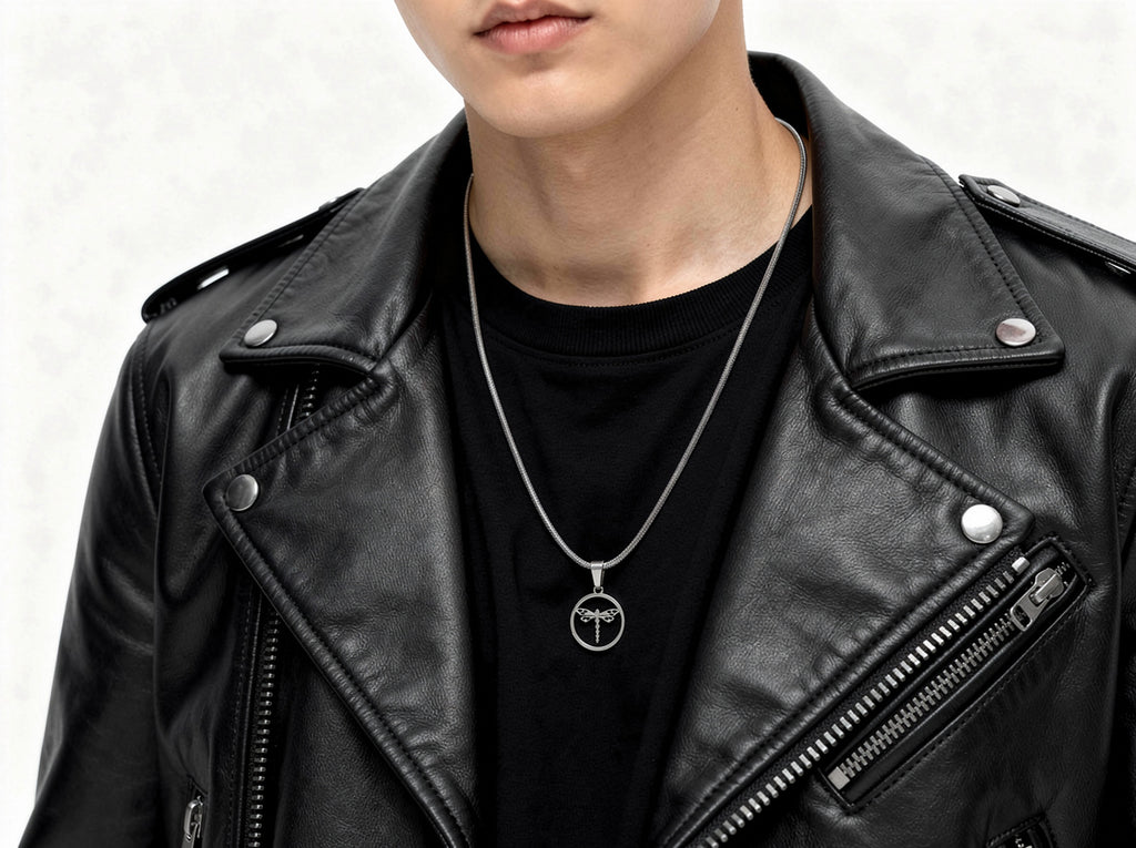 Men's Dragonfly Pendant Necklace - Salitaire jewellery
