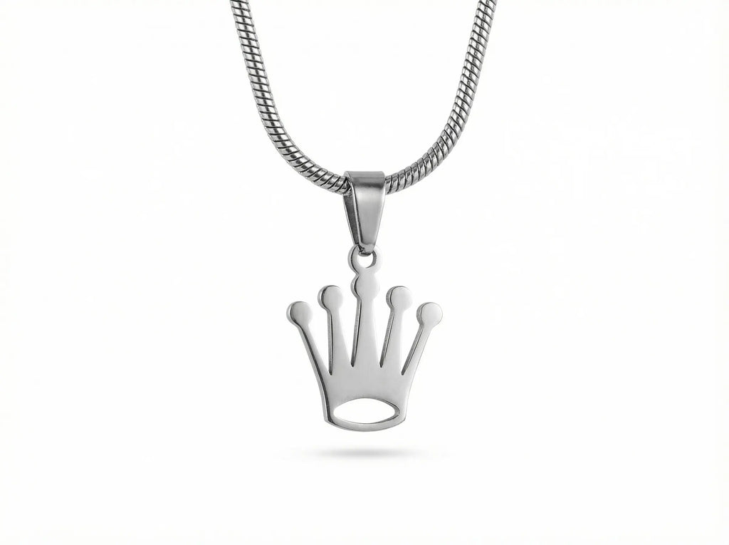 Men's King Crown Pendant Necklace - Salitaire jewellery