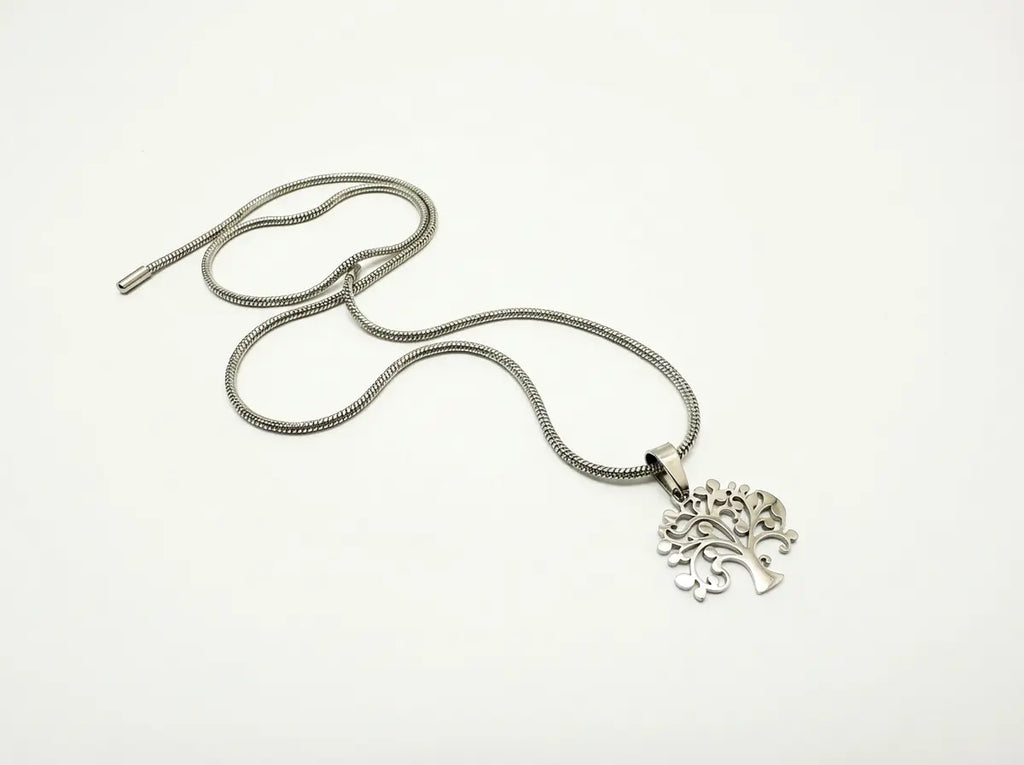 Men's Silver Tree of Life Pendant Chain - Salitaire jewellery