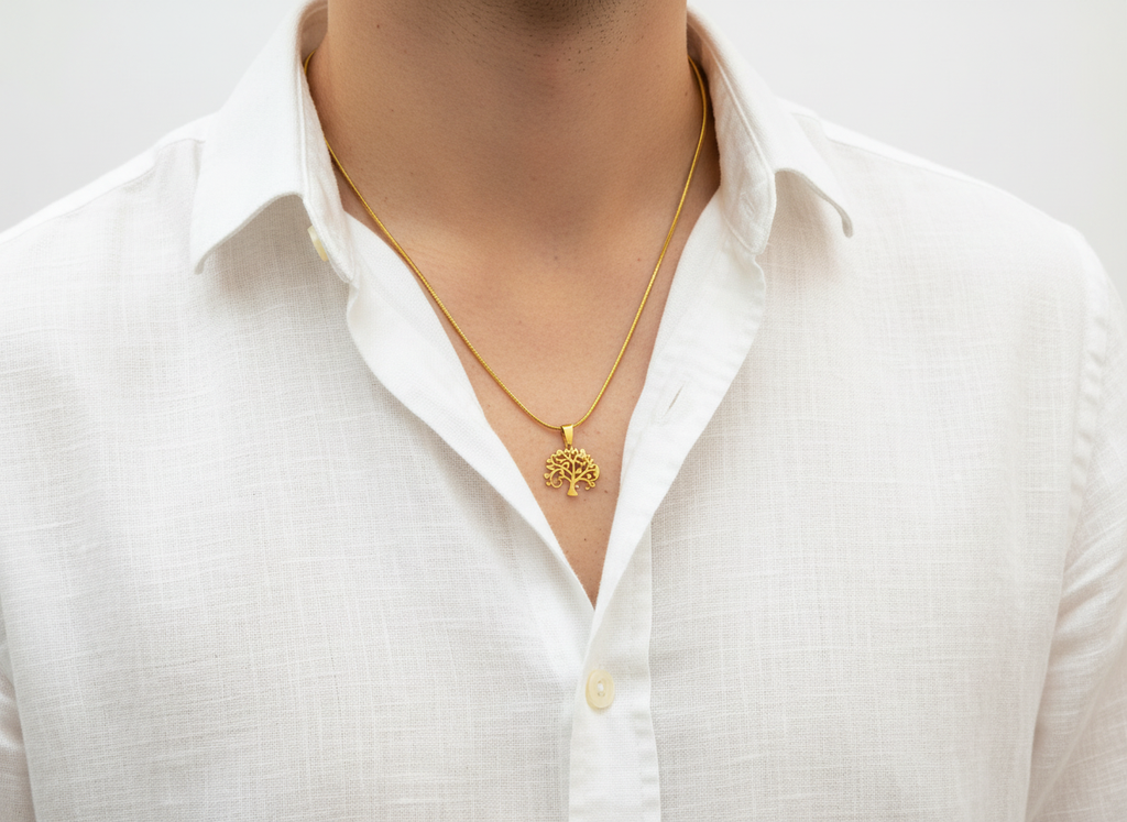 Men's Tree of Life Pendant Chain - Salitaire jewellery