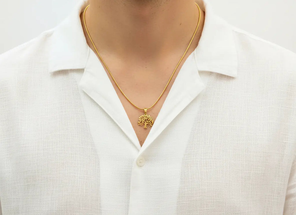 Men's Tree of Life Pendant Chain - Salitaire jewellery