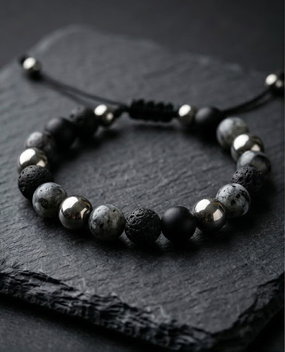 Men's Obsidian Storm Bracelet - Salitaire jewellery