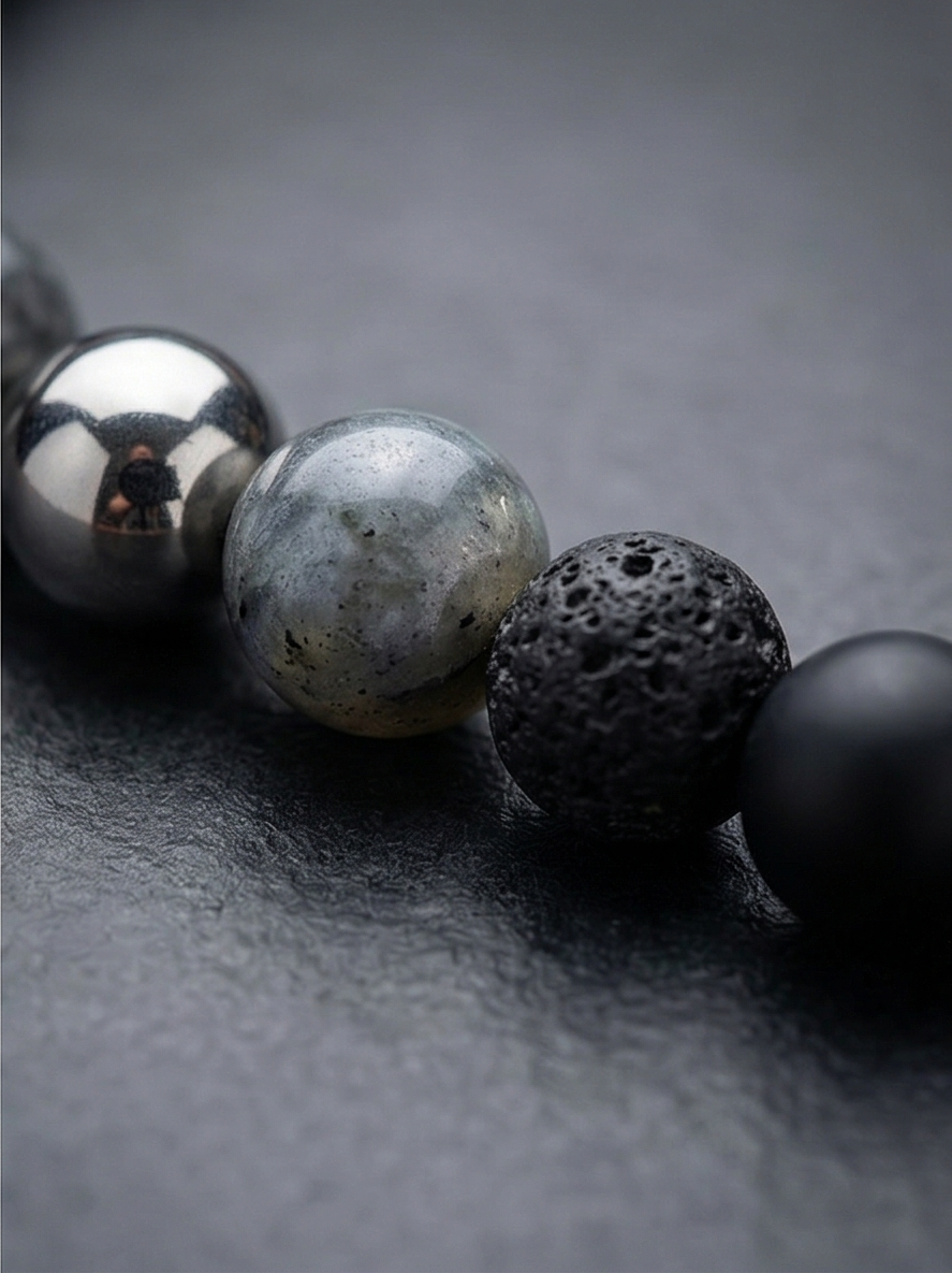 Men's Obsidian Storm Bracelet - Salitaire jewellery
