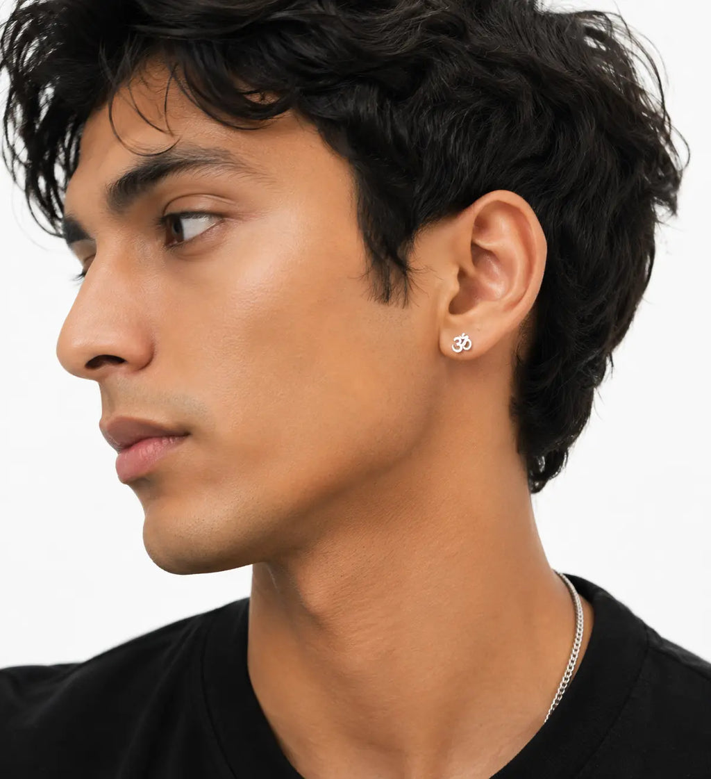 OM Ear Stud (Silver)