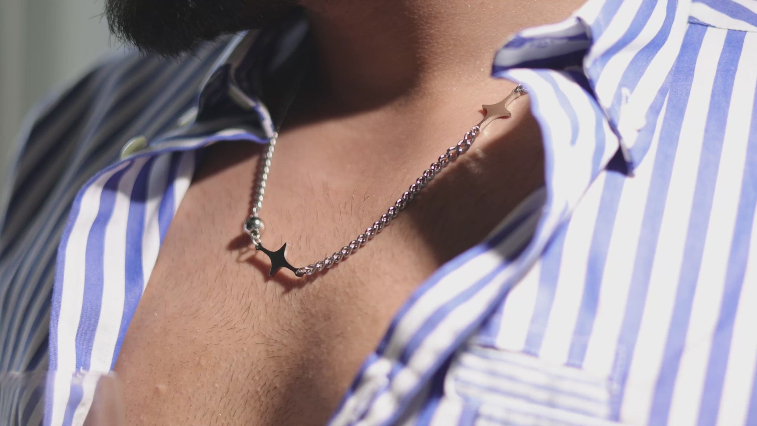 Men's Star Flake Layered Necklace - Salitaire jewellery