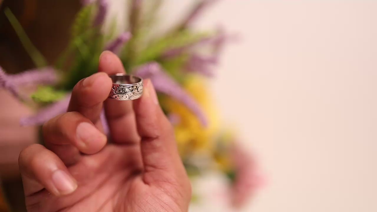 Ocean Spirit Sea Lion Engraved Ring
