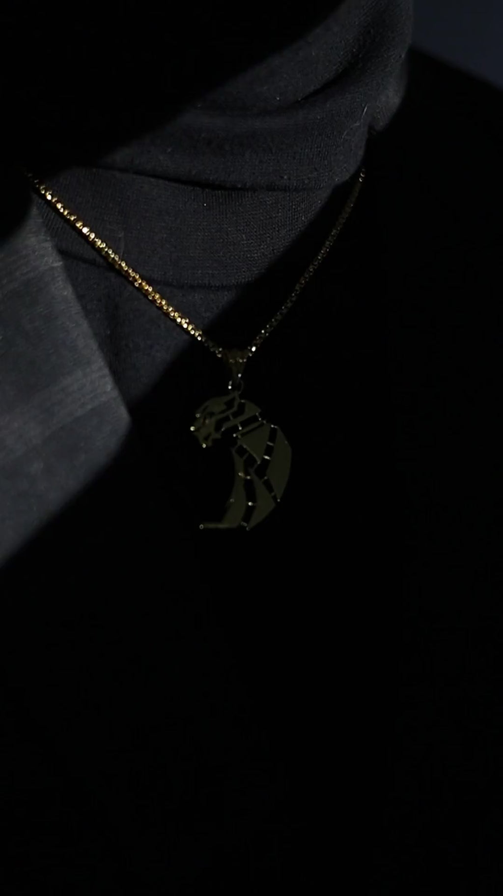 The Panther — Geometric Pendant Necklace