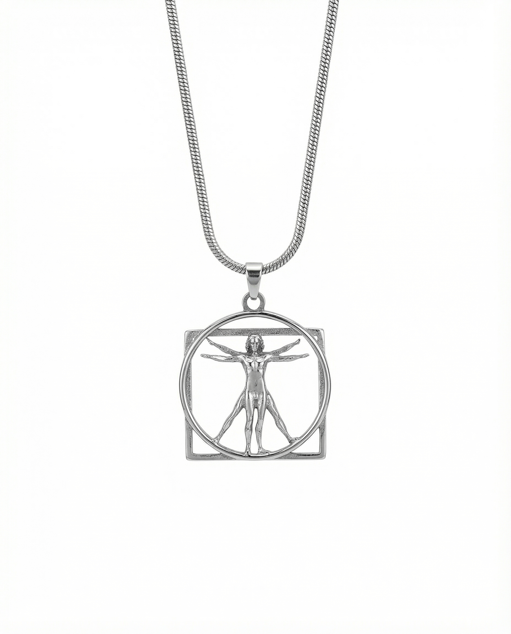 Men's Vitruvian Man Pendant Necklace - Salitaire jewellery