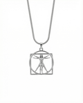 Men's Vitruvian Man Pendant Necklace - Salitaire jewellery