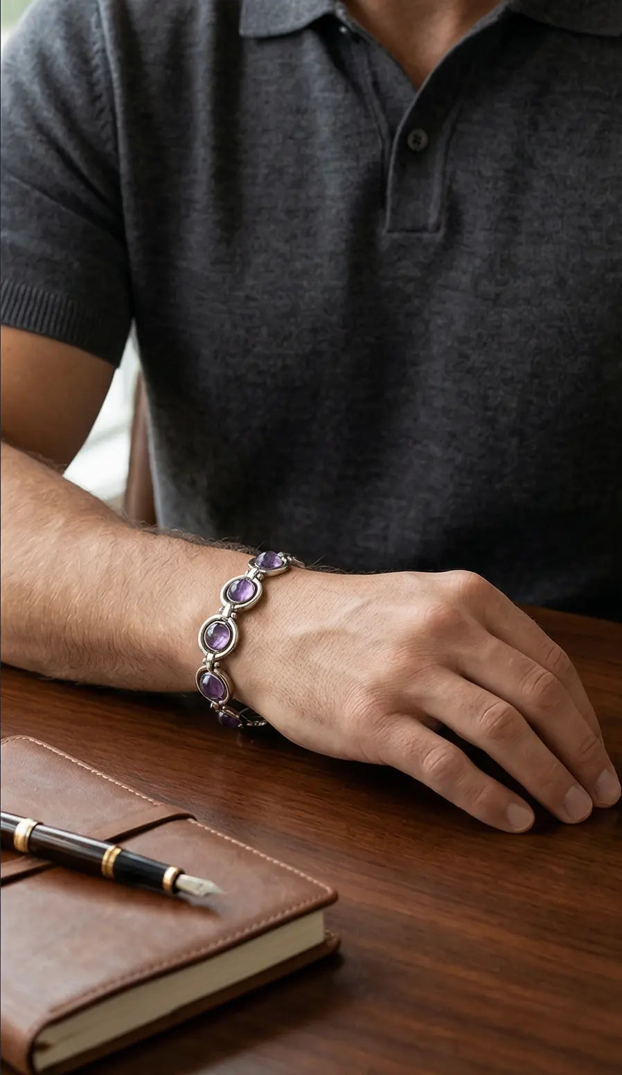 Amethyst Intuition Link Bracelet