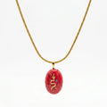 Crimson Coil — Red Howlite Serpent Necklace