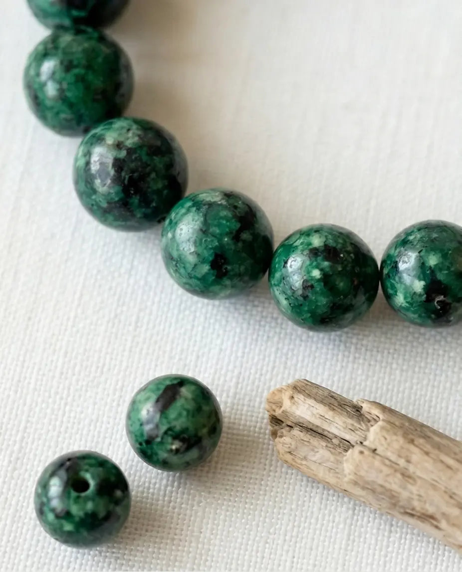 Emerald Aura Beaded Bracelet