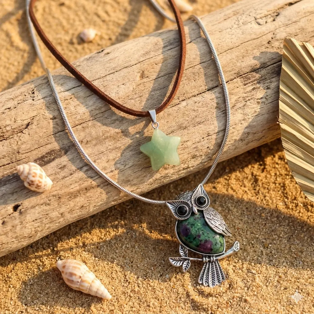 Mystic Owl Layered Pendant Set