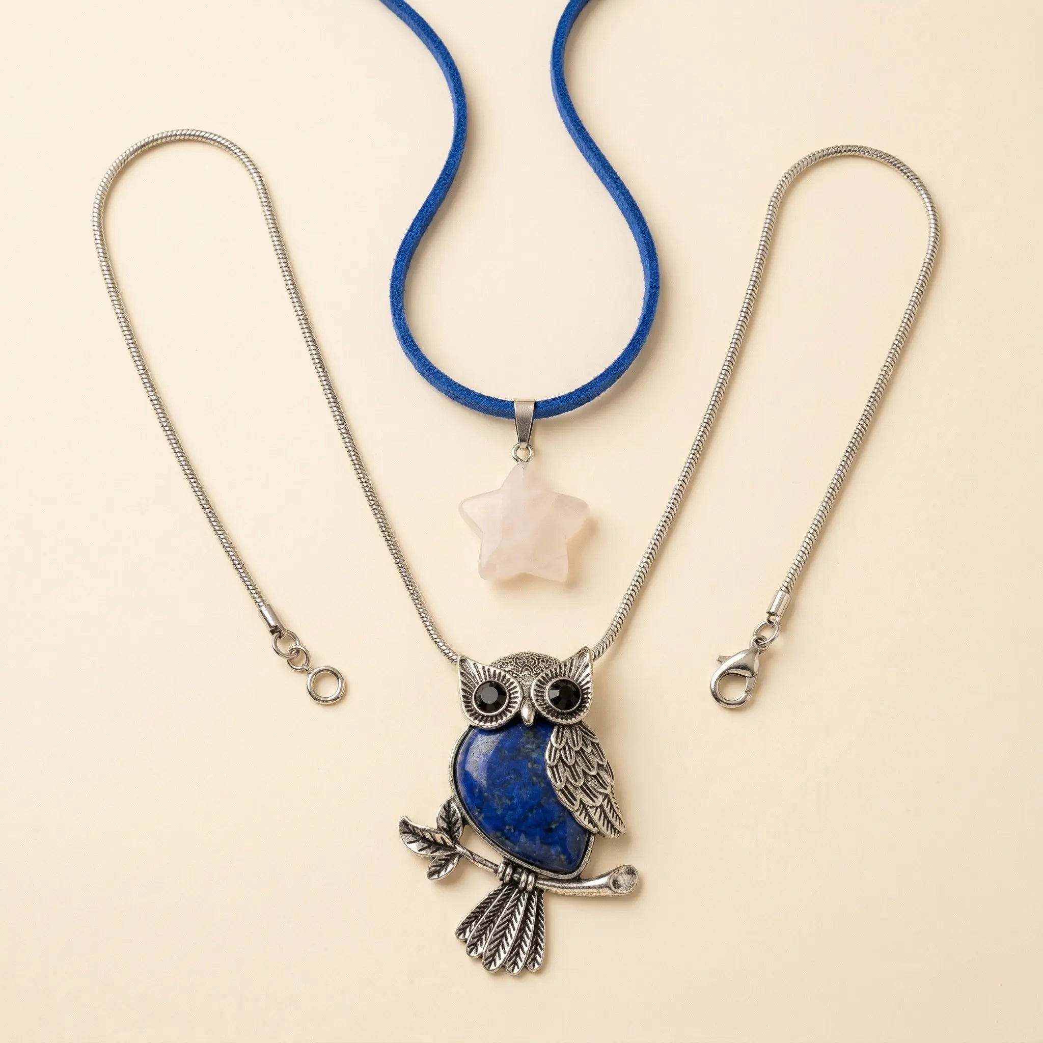 Mystic Owl Layered Pendant Set