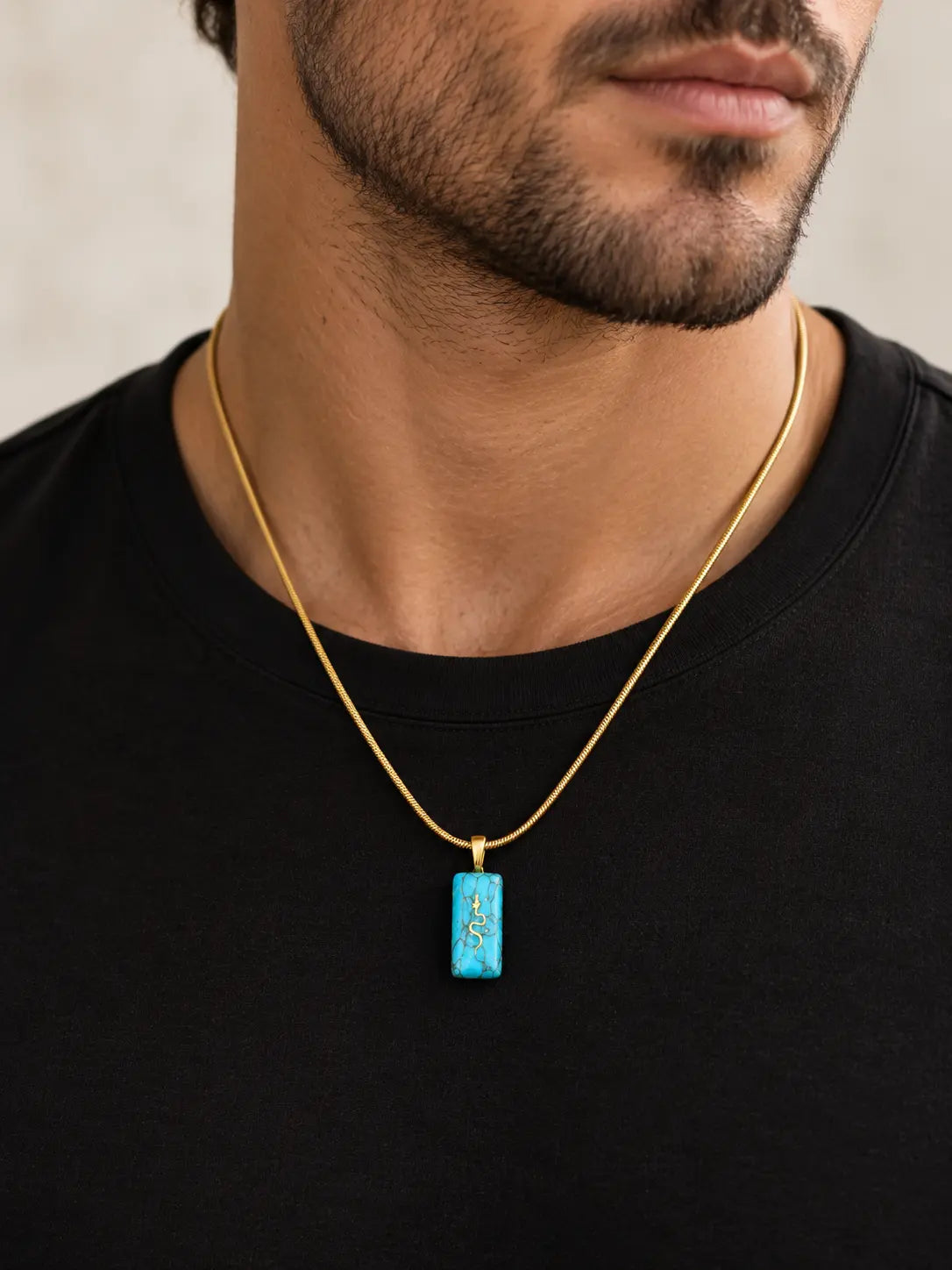Nāga — Blue Howlite Pendant Necklace