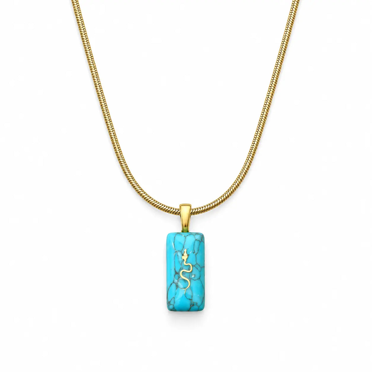 Nāga — Blue Howlite Pendant Necklace