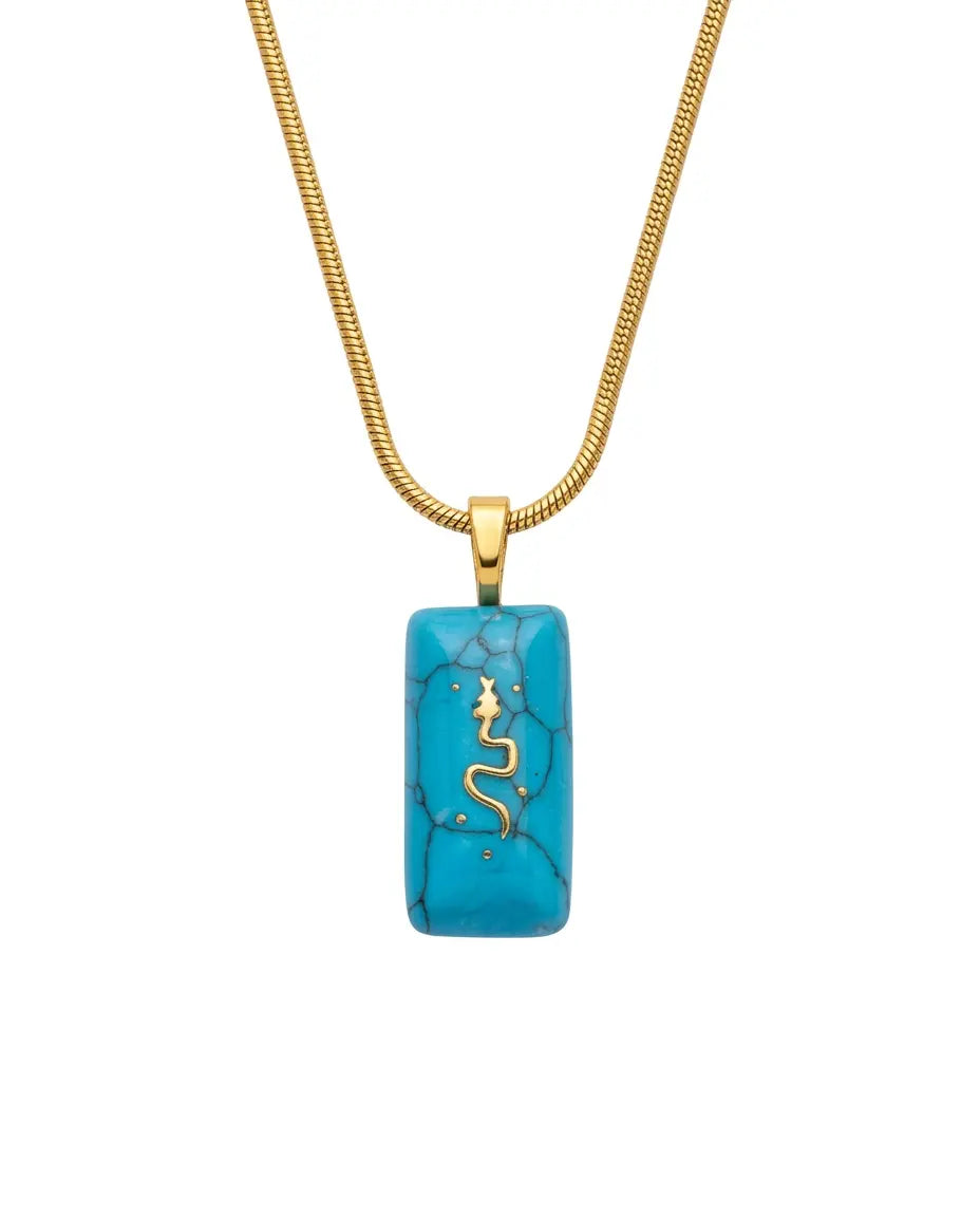 Nāga — Blue Howlite Pendant Necklace
