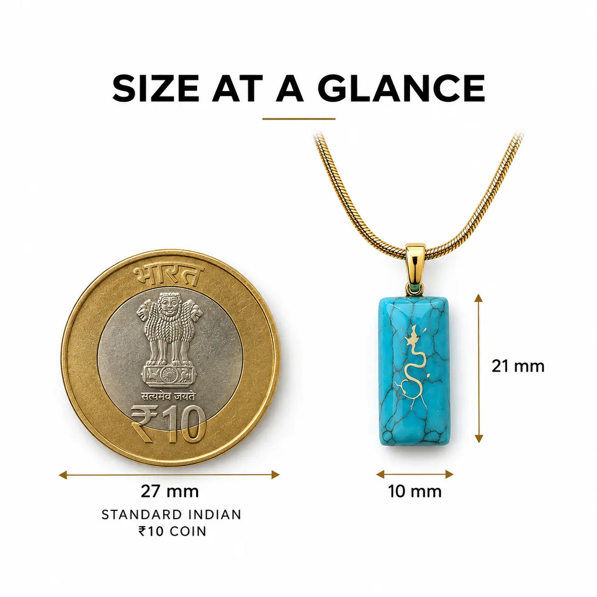 Nāga — Blue Howlite Pendant Necklace