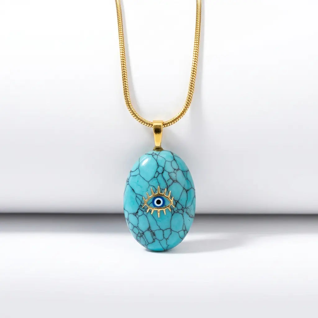 Nazar — Turquoise Evil Eye Pendant Necklace