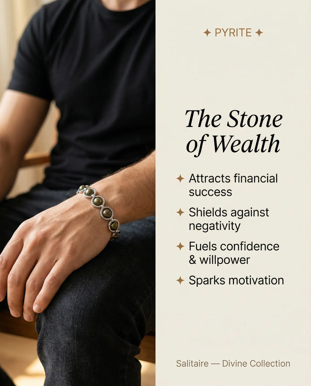 Pyrite Wealth Link Bracelet