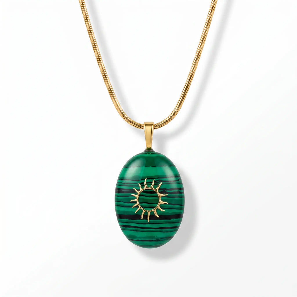 Sol Solo — Malachite Pendant Necklace
