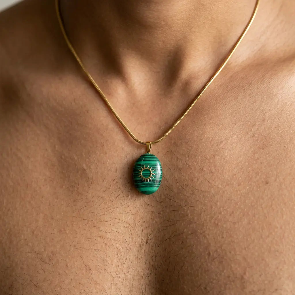 Sol Solo — Malachite Pendant Necklace