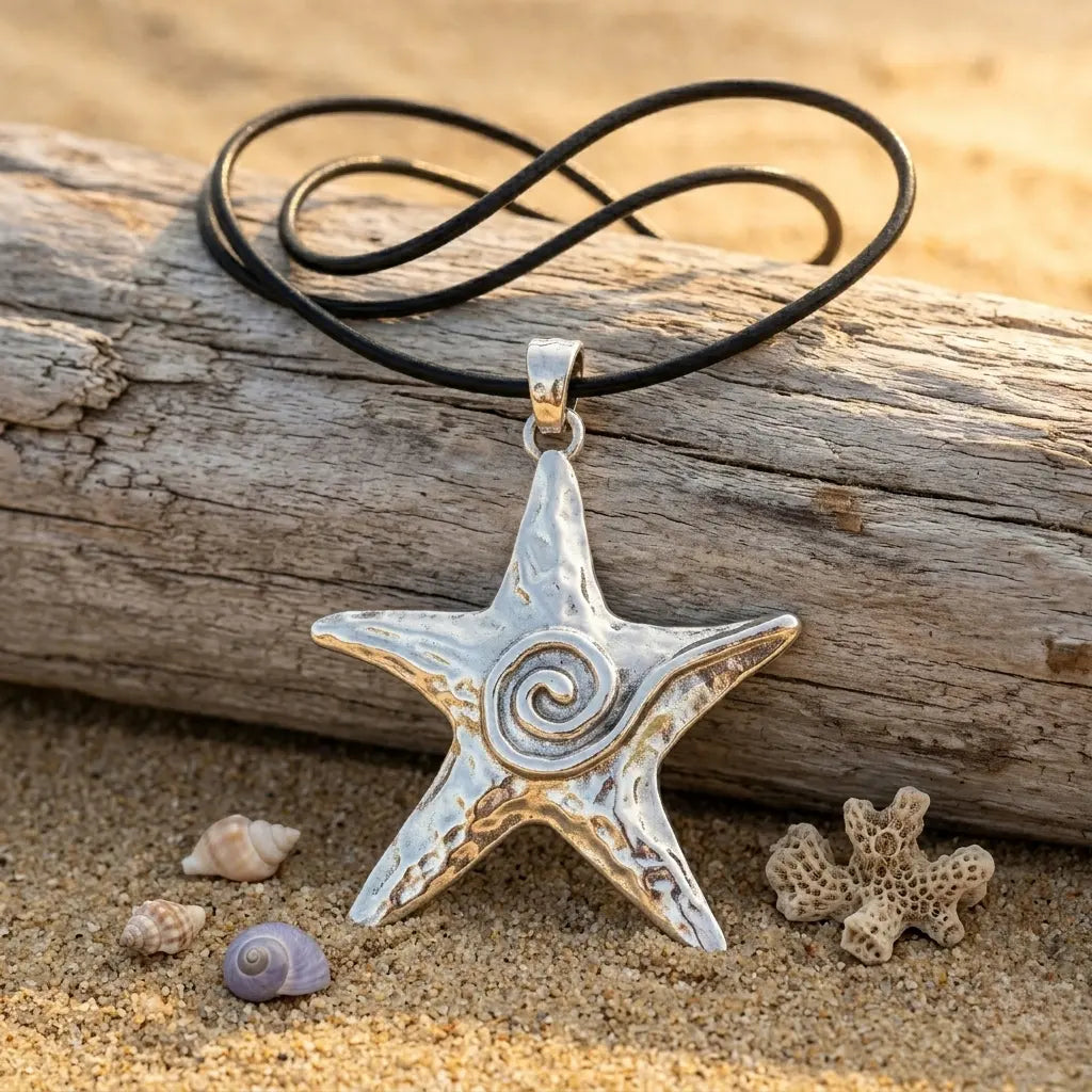 Spiral Starfish Statement Pendant