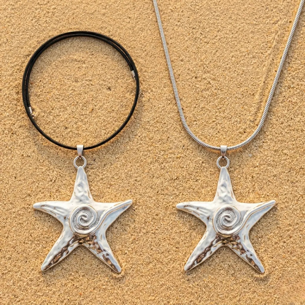 Spiral Starfish Statement Pendant