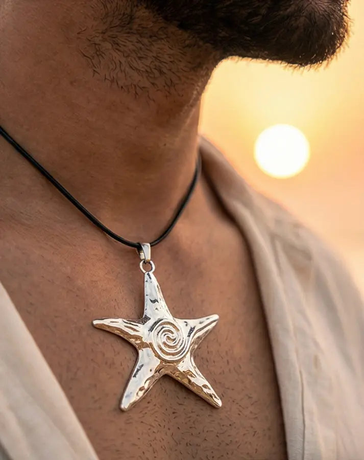Spiral Starfish Statement Pendant