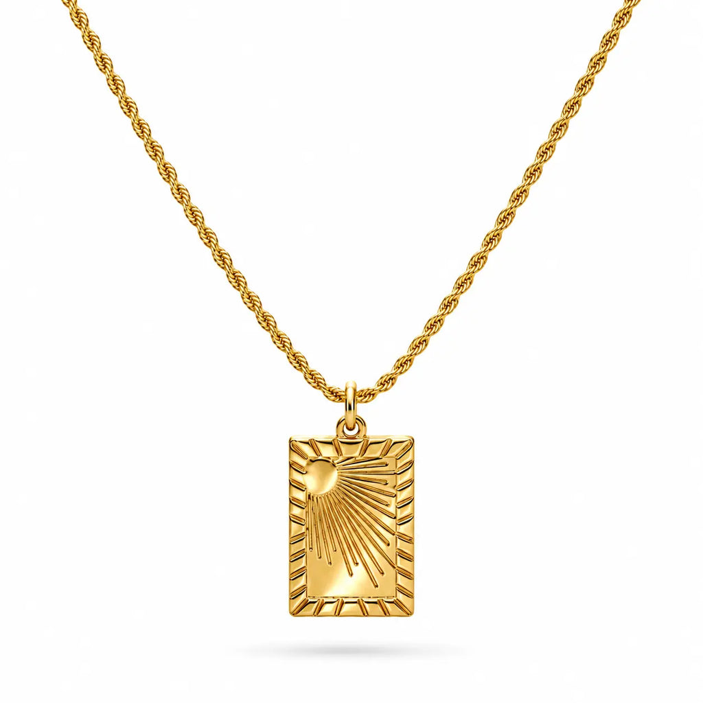 Sun Rays Pendant Necklace