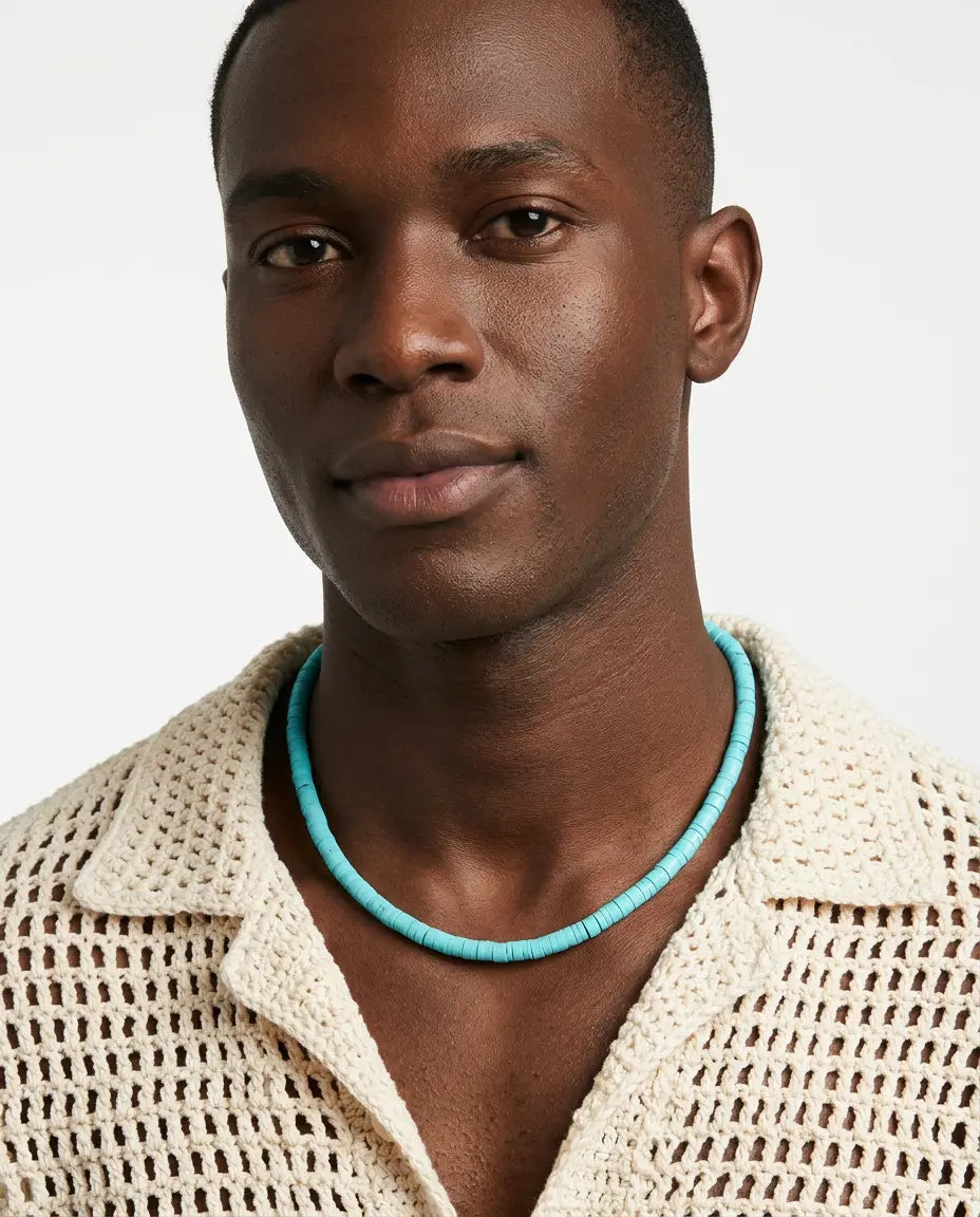 Turquoise Heishi Necklace