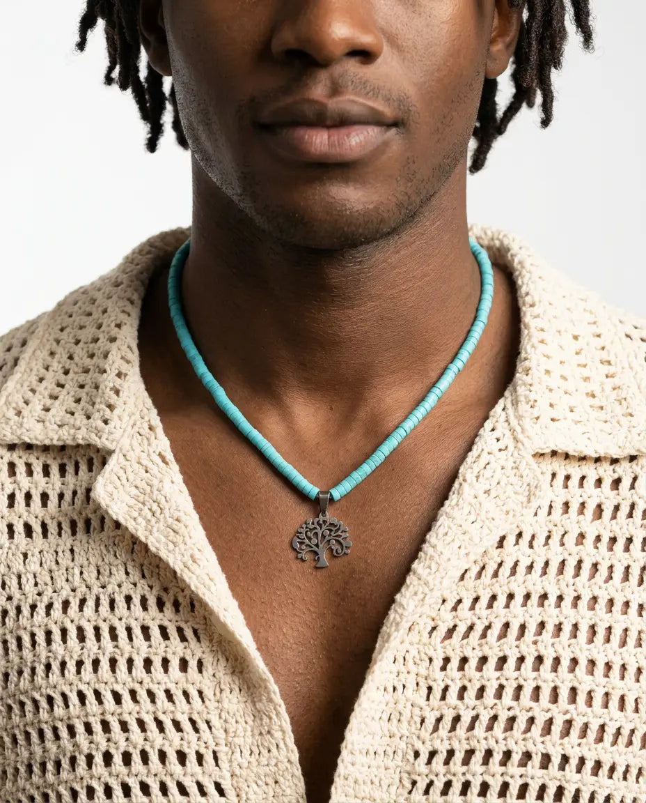 Turquoise Heishi Necklace