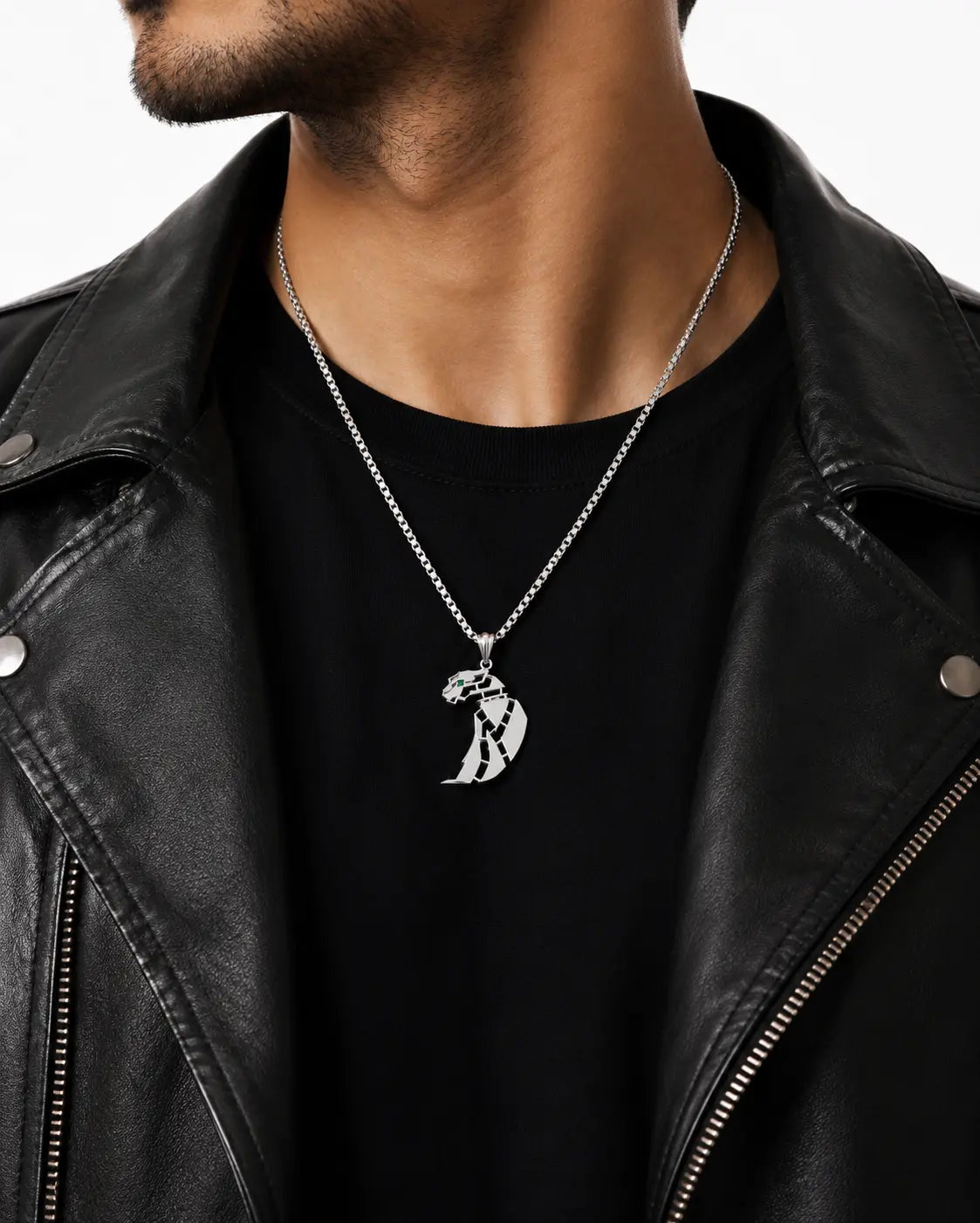 The Panther — Geometric Pendant Necklace