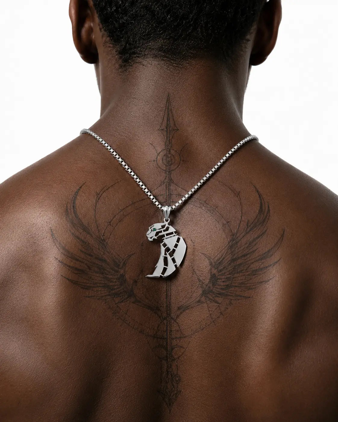The Panther — Geometric Pendant Necklace