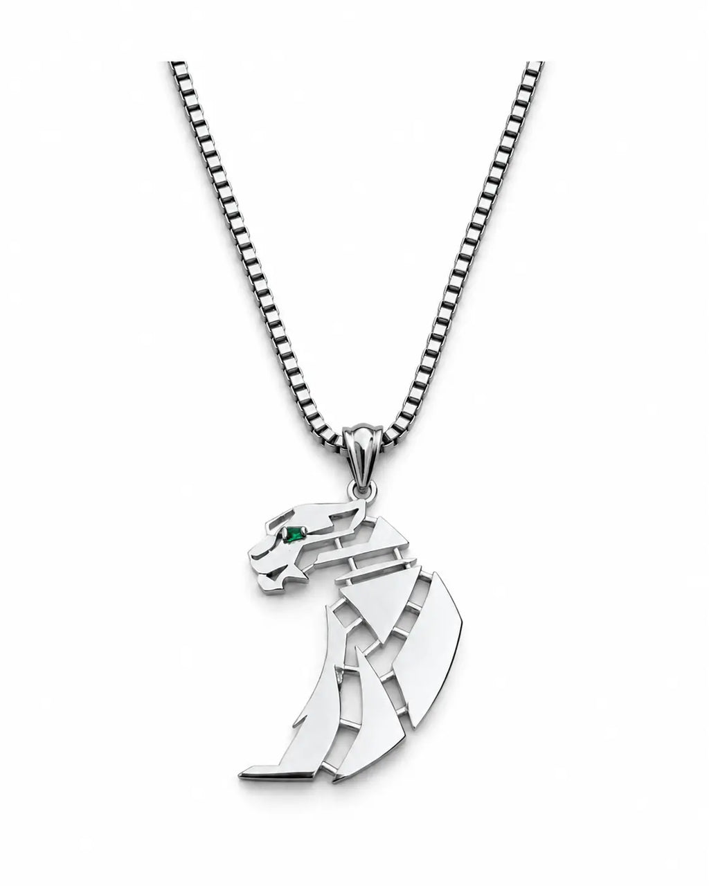The Panther — Geometric Pendant Necklace