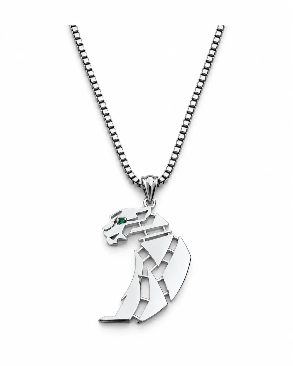 The Panther — Geometric Pendant Necklace