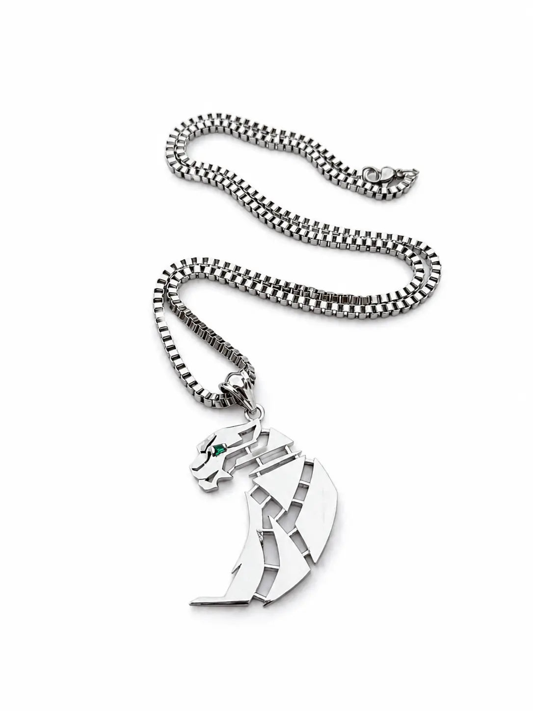 The Panther — Geometric Pendant Necklace