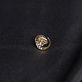Salitaire Panther Stud Earring in antique silver with sculpted panther design and AAA+ white cubic zirconia stones on black fabric