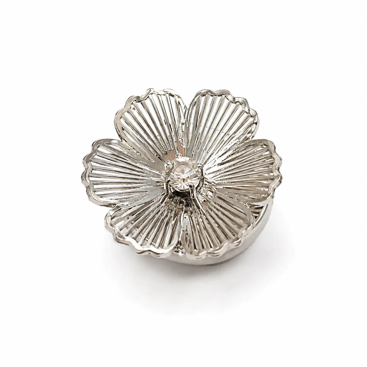 Argent Bloom Button Covers (Pair) – Silver