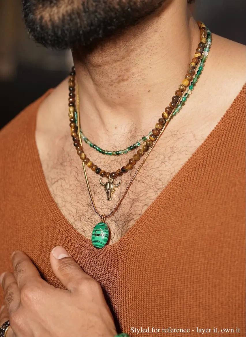 Sol Solo — Malachite Pendant Necklace