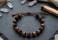 Men's Tiger Eye & Lava Stone Braided Bracelet - Salitaire jewellery